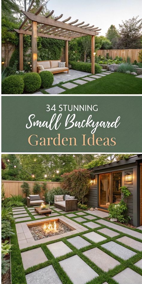 Transform your small outdoor space with these stunning garden ideas! From tranquil small garden designs to cozy back patios, discover how to make the most of your home backyard garden. Perfect for creating relaxing garden spaces, tiny patios, or a stylish outdoor garden patio. Explore inspiring garden design for small spaces today! #GardenIdeasSmallBackyard #RelaxingGardenSpaces #HomeBackyardGarden Garden Patio Design Layout, Garden Patios Uk, Small Backyard Grass Ideas, Outdoor Garden Patio Ideas, Small Yard Design Ideas Backyards, How To Create A Backyard Oasis, Small Landscaped Garden, Small Terraced Garden, Front Yard Courtyard Ideas Small Patio