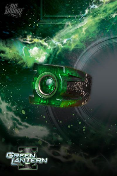 Green Lantern Movie: Power Ring Power Ring Dc, Green Lantern Power Battery, Green Lantern Movie Poster, Green Lantern Power Ring, Green Lantern Movie, Green Lantern Ring, Green Lantern Construct, Custom Yugioh Cards, Mens Ring Sizes