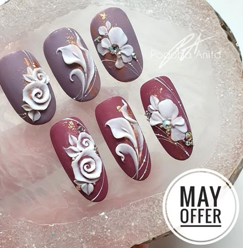 Textured Acrylic Nail Designs, Acrylic Nail Art 3d Flower Designs, 3d Carving Gel Nail Art, 3dnail Art Design, Acrylic 3d Nail Art, 5d Nail Art Design, 3d Nail Designs Flowers, 3 D Nails Designs, 3d Nail Art Flowers