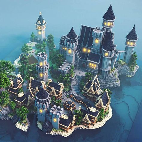 Minecraft Castle Build, Chalet Minecraft, Mansion Minecraft, Minecraft Castle Blueprints, Villa Minecraft, Minecraft Castle Designs, Minecraft Kingdom, Minecraft Decoration, Rumah Minecraft Sederhana