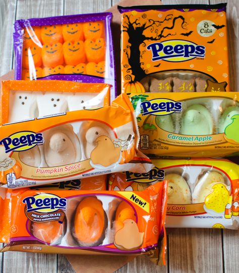 Halloween peeps Halloween Peeps Ideas, Ghost Peeps Treats, Ghost Peeps In Jar, Halloween Peeps Recipes, Peeps Halloween, Desserts For Halloween, Peeps Flavors, Halloween Peeps, Dirt Dessert