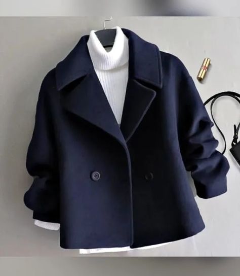 Womens Blazer Coat, Winter Coat Short, Mode Mantel, Blazer Casual, Winter Shorts, Wool Blend Coat, Looks Chic, Casual Blazer, Short Coat