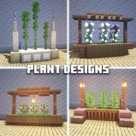 ExecutiveTree - Minecraft on Instagram: “Minecraft: Plant Decorations . Here are 4 simple plant decoration designs to add to your builds! Ideas from @admirables_mc (amazing builder…” Minecraft Plants, Minecraft Garden, Minecraft Decoration, Rumah Minecraft Sederhana, Minecraft Interior, Minecraft Interior Design, Minecraft House Plans, Bangunan Minecraft, Minecraft Cottage