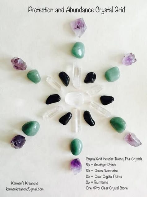 Stones For Protection, Crystals Healing Grids, Crystal Mandala, Crystals Healing Properties, Good Intentions, Protection Crystals, Crystal Therapy, Crystal Grids, Crystal Healing Stones