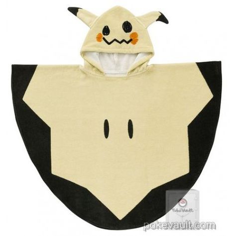 Pokemon Center 2017 Mimikyu Hooded Poncho Mimikyu Costume, Pokemon Hat, Kawaii School Supplies, Pokemon Cosplay, Pokemon Center, Cool Pokemon, Hooded Towel, Design Skills, Kawaii Fashion