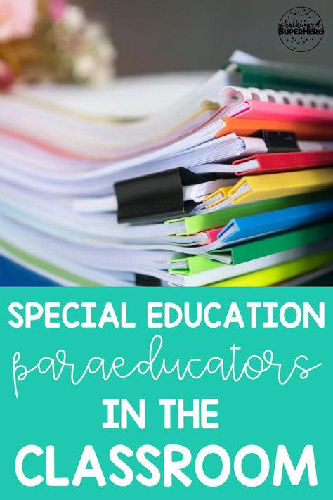 Does your special education classroom have a paraprofessional? This blog post will talk all about training paraprofessionals so that they can offer one on one instruction with students and reinforce teaching. Today, I outline paraprofessional roles, what to include in your paraprofessional binder, classroom training topics, setting classroom expectations in the first 2 weeks of school and more. Check out my other paraprofessional tips that I have learned over the years in the classroom. Paraprofessional High School, Paraprofessional Special Education, Special Education Paraprofessional Tips, Paraprofessional Desk Ideas, Paraprofessional Tips, Sped Paraprofessional, Paraprofessional Binder, Paraprofessional Training, Para Educator