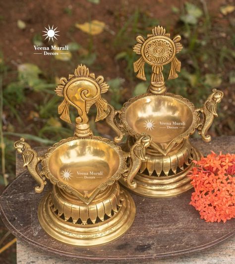 Anu God, Silver Deepam, Tulsi Pot, Peacock Lamp, Pooja Door Design, Puja Items, Pooja Decor, Bronze Decor, Rangoli Designs Simple Diwali