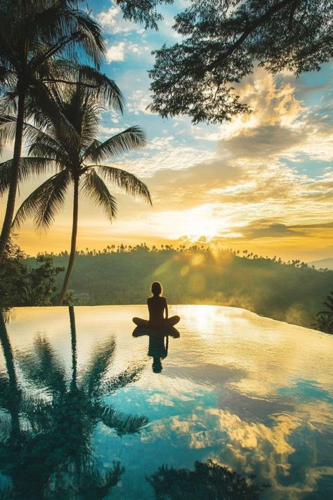 Reconnect with yourself in Bali. Enjoy yoga retreats, serene beaches, and spiritual temples on a solo journey. 🧘‍♀️🌴 #SoloTravel #BaliBliss #MindfulWanderlust Yoga Retreat, Ubud, Finding Peace, Solo Travel, Travel Destinations, Bali, Spa, Villa, Indonesia