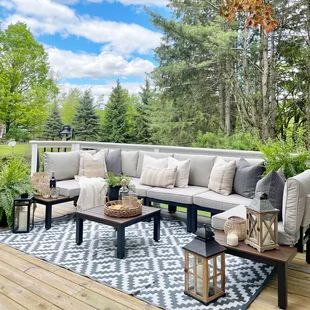 Wayfair | Patio Conversation Sets You'll Love in 2022 Single Couch, Modern Sofa Sectional, Outdoor Couch, Outdoor Patio Furniture Sets, Patio Sectional, Patio Sofa, Conversation Set Patio, Outdoor Dining Set, Garden Patio Furniture