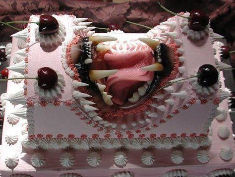 Very cool scary mouth cake! Horror Cake, Halloween Torte, Scary Cakes, Crazy Cakes, Halloween Cakes, Creepy Cute, Pretty Cakes, Cute Cakes, Let Them Eat Cake