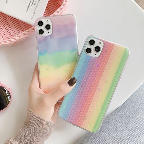 Rainbow iPhone Case!@casefyshop  Link in bio! . . . . . . . . #casefyshop #candy #lovemycase #bestcases #lovemyiphone #trendy #fashionnova… Rainbow Phone Case, Jelly Case, Casing Iphone, Samsung Products, Pretty Iphone Cases, Pretty Phone Cases, Apple Phone Case, All Iphones, Rainbow Glitter