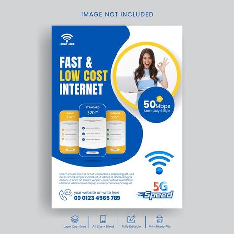 Vector internet provider and telecommuni... | Premium Vector #Freepik #vector Internet Poster Design, Technology Poster, Technology Posters, Internet Providers, Brochure Design Template, Iconic Photos, Brochure Design, Brochure Template, Business Design