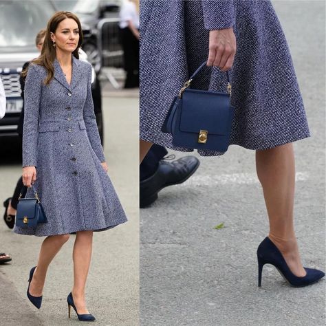 Kate Middleton Bags, Blue Handbag Outfit, Polene Paris Bag, Polene Bag, Princess Catherine, William Kate, Duchess Kate, Unique Bags, Love Blue