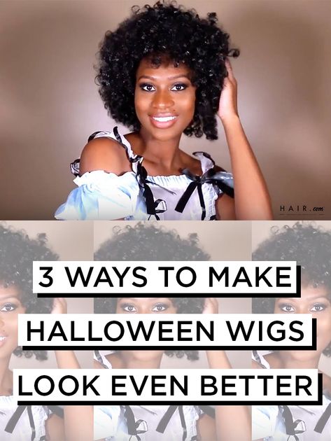 How To Fix A Wig, How To Fix Cheap Wigs, How To Style A Wig Cosplay, How To Revamp An Old Wig, How To Fix Cheap Cosplay Wigs, Halo Halloween, Perfect Halloween Costume, Afro Wigs, Cheap Halloween