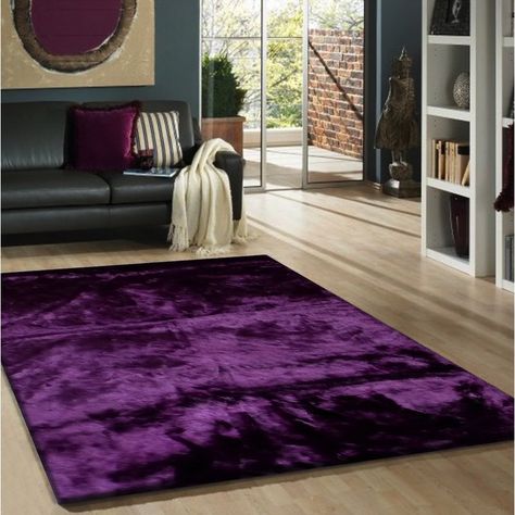 Mizzone Faux Fur Dark Purple Area Rug Purple Rugs, Purple Furniture, Purple Living Room, Purple Bedroom, Purple Area Rug, Purple Rooms, Purple Decor, Funky Home Decor, Purple Home