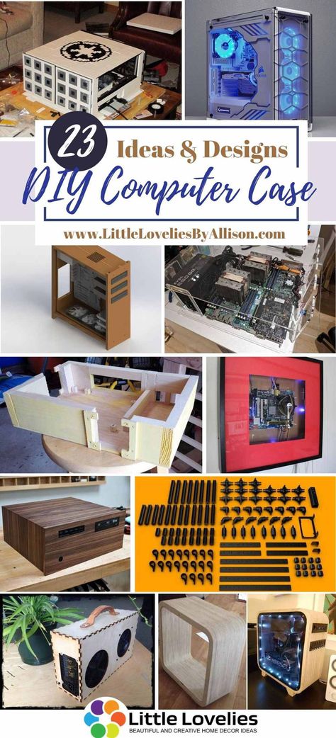 23 DIY Computer Case – How To Build A Computer Case Pc Case Decoration, Pc Case Diy, Build A Computer, Diy Computer Case, Diy Pc Case, Computer Diy, Diy Pc, Diy Suitcase, Recycling Projects