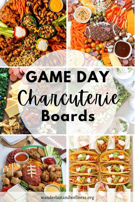 Game Day Charcuterie Board, Egg Salad Pasta, Superbowl Food Appetizers, Tailgate Party Food, Super Bowl Menu, Superbowl Desserts, Charcuterie Board Meats, Charcuterie Board Ideas, Bowl Party Food