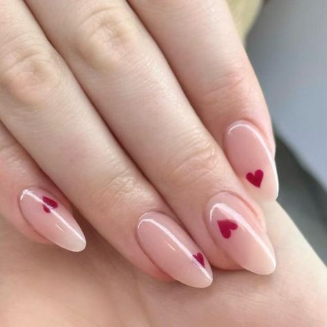 I'm TAMMY on Instagram: "Do heart nail design all day long ❤️ Have you done your Valentine nails yet?" Love Heart On Nails, Minimal Heart Nails, Neutral Heart Nails, Tiny Heart On Nails, Minimal Heart Nail Art, Love Heart Sweet Nails, Nude With Red Hearts Nails, Boho Nails, Heart Nail Designs