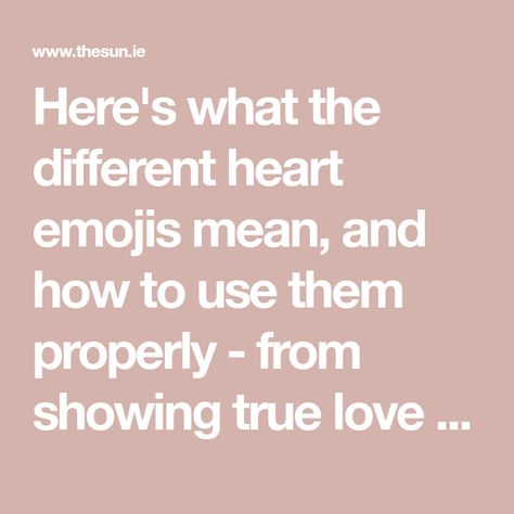 Here's what the different heart emojis mean, and how to use them properly - from showing true love to appreciating friendships Heart Emoji Meanings, Hand Emoji Meanings, Emoji Guide, White Heart Emoji, Blue Heart Emoji, Rude Hand Gestures, Perfect Emoji, Emoji Meanings, Heart Emoticon