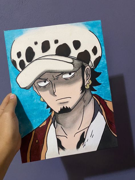 #art #law #onepiece #animedrawing Law Onepiece, Trafalgar Law, One Piece Drawing, Easy Paintings, Anime Drawings, Canvas Painting, One Piece, Drawings, Canvas