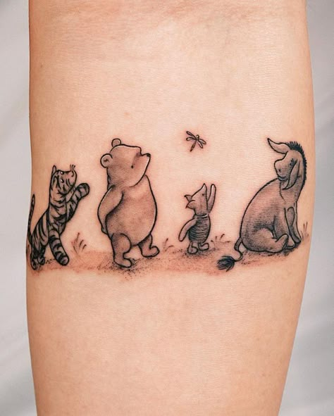 101 Amazing Winnie The Pooh Tattoo Designs You Need To See! - Outsons Piglet Tattoo, Eeyore Tattoo, Winnie The Pooh Tattoo, Pooh Tattoo, Winnie The Pooh Tattoos, Camping Tattoo, Piglet Eeyore, Tattoo Watercolor, American Traditional Tattoos