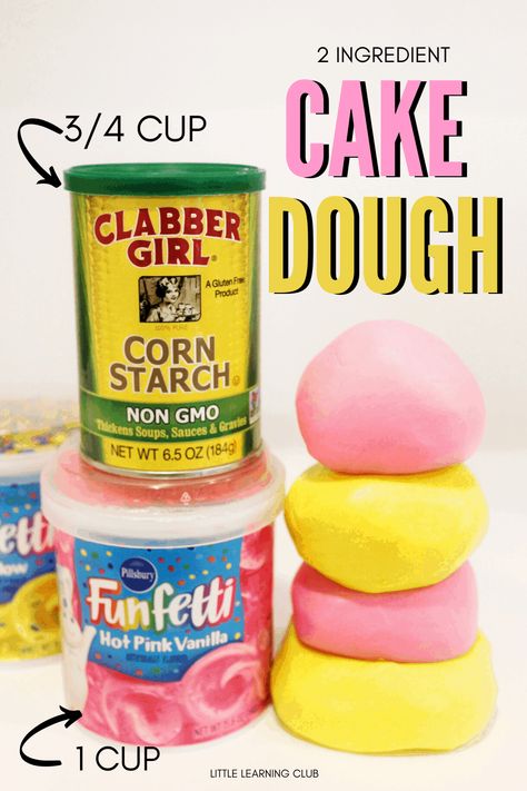 Just one cup icing mixed with 3/4 cup corn starch (add more as needed) and you've got a fluffy dough that smells just like a cupcake! This is a taste safe sensory activity! Play dough recipe to make at home! Flour free play dough! Edible Play Doh, Edible Playdoh, Two Ingredient Cakes, Taste Safe Sensory, Store Bought Icing, Edible Playdough, Two Ingredient, Baby Sensory Play, Baby Play Activities