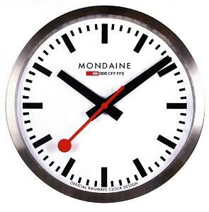 I want one of these clocks Mondaine Wall Clock, Train Station Clock, Wall Clock Classic, Swiss Railways, Kitchen Clocks, How To Make Wall Clock, Conran Shop, Large Clock, Large Wall Clock