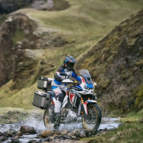 Africa Twin - Adventure Touring Motorcycle - Honda Africa Twin Adventure Sports, Shadow Phantom, Honda Accessories, Honda Africa Twin, Adventure Motorcycle, Africa Twin, Sales Brochure, Off Road Racing, Honda Motors