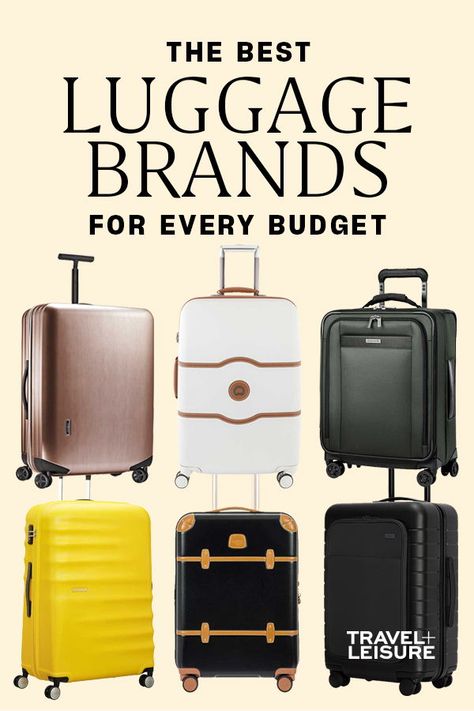 Travel + Leisure has combined all of the best luggage brands for carry on luggage for your budget. Click to see more of the best quality suitcase bags for traveling without spending a fortune. #CarryOn #Suitcase #Budget #BudgetTravel #Luggage #Travel #BestBags #TravelTips #PackingHacks #HowtoPackLight | Travel + Leisure - The Best Carry-On Luggage Best Luggage Brands, Carryon Suitcase, Luxury Travel Bags, Bags Brands, Best Travel Luggage, Carryon Luggage, Luxury Travel Bag, Best Travel Bags, Best Suitcases