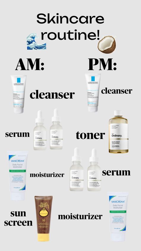 #skincare #preppy #theordinary #larocheposay #vanicream #dryskin #acne #innisfree #sunscreen #serum #koreanskincare Innisfree Sunscreen, Quarantine Routine, Pm Skincare Routine, Pm Skincare, Skincare Preppy, Better Self, Korean Skin Care Secrets, Skin Care Basics, Acne Free Skin