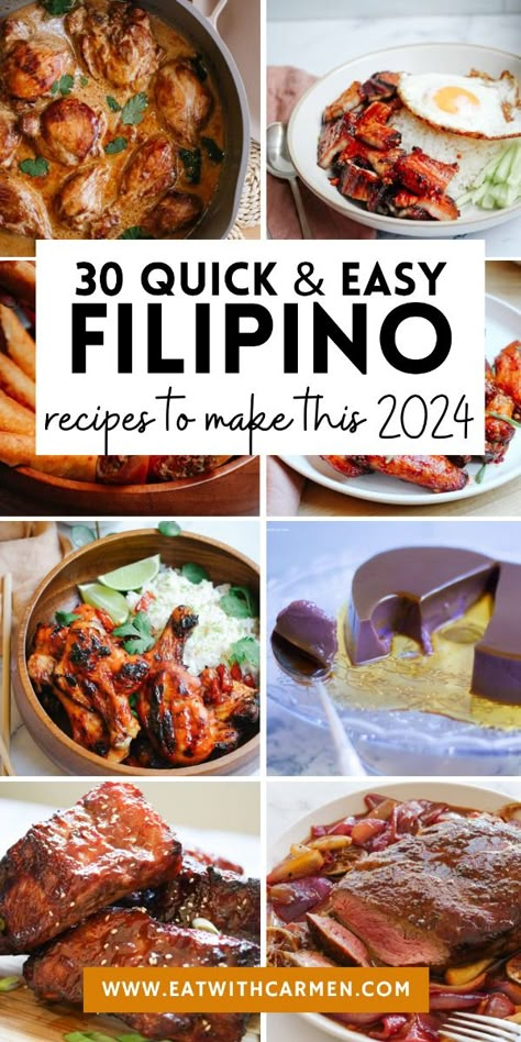 Explore 30 Easy Filipino Recipes that bring authentic flavors to your table! Perfect for family dinners or special occasions, these recipes showcase traditional Filipino dishes that are both delicious and simple to prepare. From savory adobo to comforting sinigang, you’ll find a range of flavors that everyone will love. Save this pin and enjoy these family-friendly Filipino meals with your loved ones! Authentic International Recipes, Filipino Recipes Authentic, Different Countries Food, Kitchen Stove Ideas, Filipino Egg Rolls, Homemade Asian Food, Modern Oven, Pilipino Food Recipe, Filipino Christmas