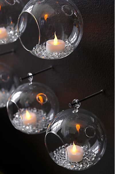 Whirly Glass Hanging Candle Holders Real Candles, Hanging Tea Lights, Hanging Candle Holder, Diy Christmas Lights, Candle Arrangements, Decoration Shabby, Unique Candle Holders, Tafel Decor, House Makeover