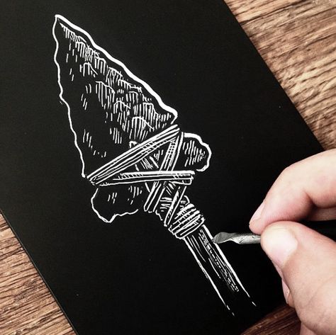 Native American Tomahawk Tattoo, Arrowhead Drawing Design, Arrow Head Tattoo Men, Broadhead Tattoo, Arrow Head Drawing, Arrowhead Drawing, Arrow Head Tattoo, Arrowhead Art, Arrow Head Tattoos