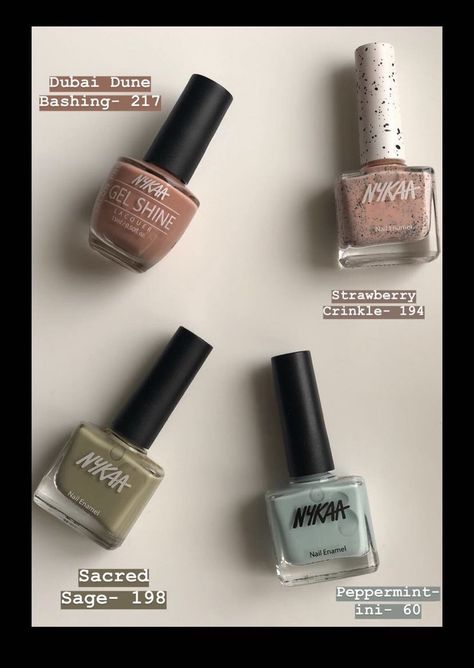 Aesthetic Nail Paint Colours, Nail Paint Shades For Indian Skin, Nykaa Nail Polish, Natural Nail Polish Color, Indian Nails, Lily Nails, Office Nails, Sns Nails Colors, Nail Paint Shades