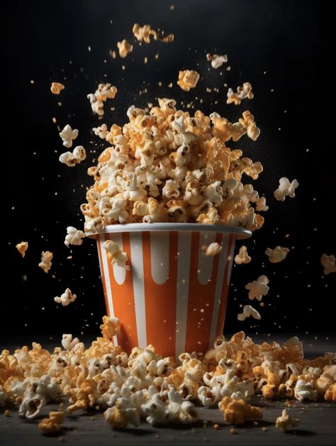 Popcorn Product Photography, Popcorn Ad, Popcorn Poster, Popcorn Aesthetic, Popcorn Photography, Orville Redenbacher Popcorn, Java Sok, Popcorn Posters, Press Ad