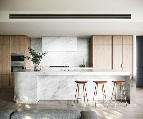 Boston - Mim Design Boston Interior Design, Curved Kitchen, Mim Design, White Kitchen Backsplash, Timber Panelling, Kitchen Bench, Contemporary Kitchen Design, Kitchen Room Design, Kitchen Inspiration Design