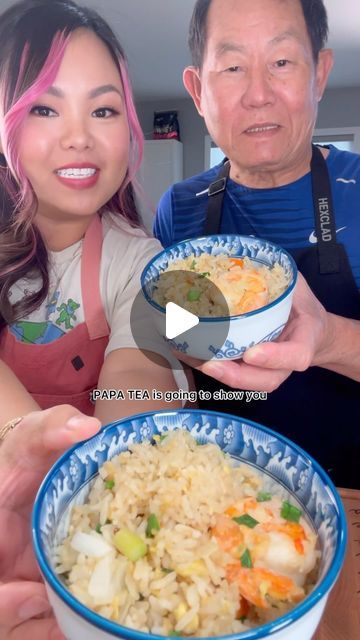 Stephanie Tea on Instagram: "This is Papa Tea’s restaurant style recipe for Shrimp Fried Rice 🦐🍚

➡️ Recipe: Papa Tea’s Shrimp Fried Rice
* 6 cups cold or day-old rice 
* 1/2 cup peas and carrots
* 5 Eggs
* 1 medium onion, small dice
* 2 tbsp soy sauce 
* 2 tbsp Shao xing wine
* 2 tbsp oyster sauce
* 1 tbsp sugar
* 1/2 tsp kosher salt
* 1/2 tbsp chicken boullion 
* 1/2 tsp White Pepper 
* 1 tsp Sesame oil
* Green onions, thinly sliced 
* Cooking oil 

Shrimp—
* 1lb Shrimp, peeled and deveined 
* 2 tbsp cornstarch 
* 2 tsp shaoxing wine
* 1/2 tsp kosher salt 
* 1/2 tsp onion powder
* 1/2 tsp garlic powder
* 1/4 tsp white pepper 
* 1 egg 

1. In a bowl marinate, shrimp with cornstarch, shaoxing wine, salt, onion powder, garlic powder, white pepper, and one egg. Mix well and set aside.
2. I Shrimp And Fried Rice Recipes, How To Make Shrimp Fried Rice, Stephvnietea Recipes, Stephanie Tea, Chicken And Shrimp Fried Rice, Marinate Shrimp, Chinese Fried Rice Recipe, Easy Shrimp Fried Rice, Easy Asian Dishes