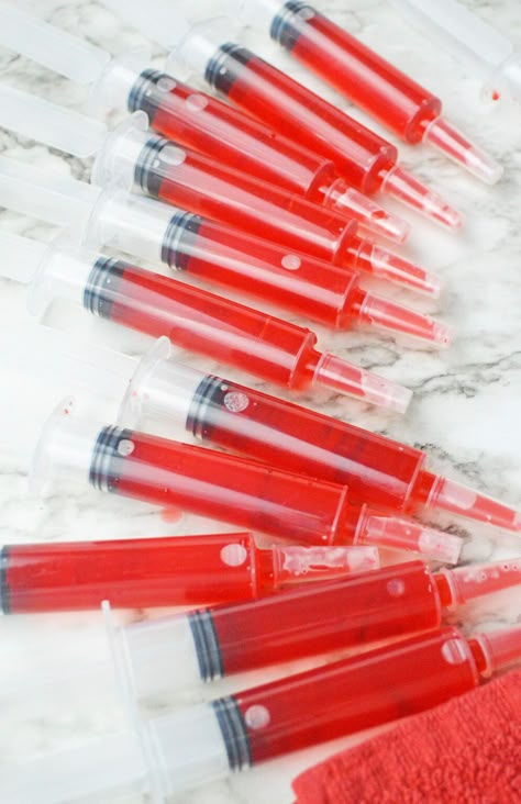 Jello Shot Syringes Recipe, Bsn Graduation Party, Jello Shot Ideas, Jello Shot Syringes, Rainbow Jello Shots, Remission Party, Freaknik Party, Cherry Jello Shots, Rum Jello Shots