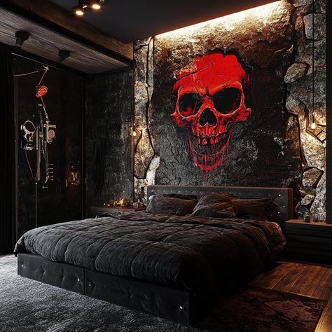 Skull Room Decor, Ghost Pirate, Pirate Bedroom, Gear Room, Rosary Tattoo, Pink Wallpaper Girly, Neon Room, Wallpaper Girly, Beach Diy