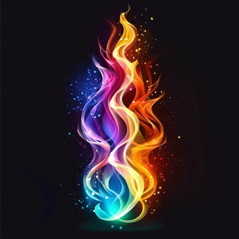 Photo flame shaped colors against a blac... | Premium Photo #Freepik #photo Color Gradients, Fb Cover Photos, Flame Art, Fire Rainbow, Gallery Wallpaper, Fb Cover, Flame Design, Magic Powers, Art Gallery Wallpaper