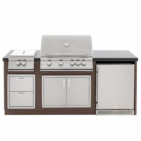 Blaze BBQ BLZ-ISLAND-1 Island For Blaze 32 Inch 4 Burner Gas Grill Built In Island, Black Countertop, Grills Outdoor, Grill Island, Double Drawer, Natural Gas Grill, Kitchen Grill, Bbq Island, Outdoor Kitchen Island