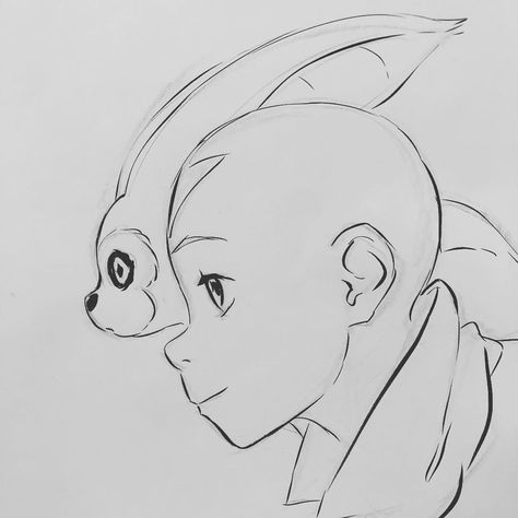 Momo Sketch, Aang The Last Airbender, Avatar The Last Airbender Art, Woo Hoo, Avatar Airbender, Tv Animation, Avatar Aang, Pin Art, Aang