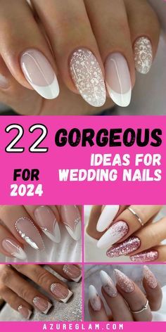 Delve into "Wedding Nails 2024", where contemporary style meets bridal sophistication. Our collection spans a diverse range of designs, from the understated chic of short wedding nails to the bold statement of nail art embellished nail extensions. Ideal for brides and bridesmaids, these designs include delicate pearl accents for a spring wedding and vibrant rhinestone decorations for a fall celebration. Wedding Nail Almond, Fall Wedding Nail Ideas For The Bride, Moody Bridal Nails, Almond Shaped Bridal Nails, Almond Nails For Wedding, Almond Shaped Wedding Nails For Bride, Bridal Nails Wedding Almond Shape, Wedding Nails Almond Shape Bride, Almond Shaped Wedding Nails