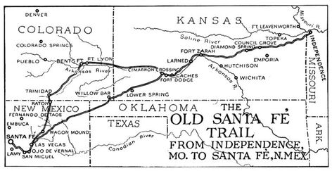 Santa Fe Trail Map Santa Fe Trail, Mexico Map, Wilde Westen, What Is Today, Trail Map, New Mexican, Trail Maps, Taos, Old West