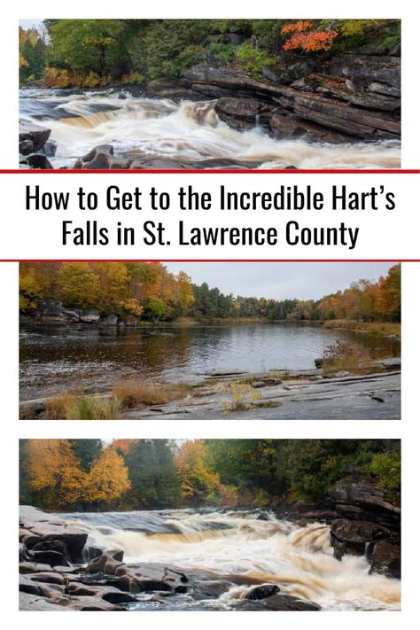 How to Get to the Incredible Hart's Falls in St. Lawrence County St Lawrence River, Waterfall Pictures, Lawrence County, St Lawrence, All Over The World, Travel Destinations, Places To Go, Things To Do, The Incredibles