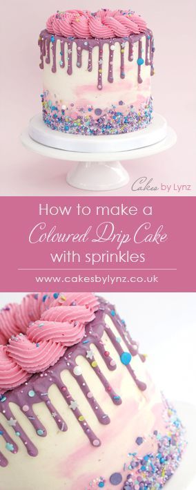 Sprinkle Drip Cake, Easy To Make Cake, Drip Cake Recipes, Cake With Sprinkles, Pear And Almond Cake, Cake With Buttercream, Zucchini Cake, Sprinkle Cake, Chocolate Drip