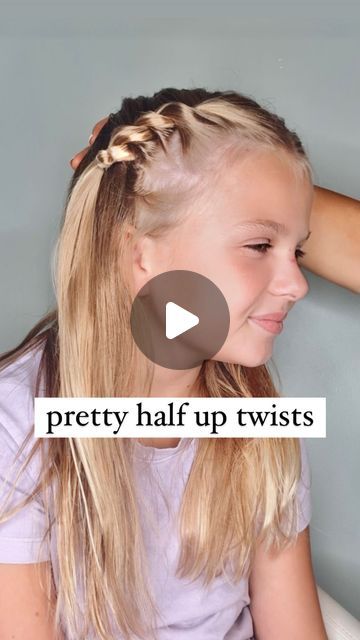 Audrey McClelland on Instagram: "HALF UP TWISTS 🩷 Here’s a cute and easy halfup hairstyle! I love this hairstyle because all it involves is twisting of the hair. . I will share the hair products that we love to use in my stories and in my highlights.  . #simplehairstyles #simplehair #simplehairstyle #easyhairstyles #easyhairstyle #easyhairstylesforgirls #cutehairstyles #cutehair #hairvideo #hairideas #hairinspo #hairinspiration #hairvideos #hairidea #schoolhairstyles #schoolhair #hairstyles #hair #hairstyle #hairtutorial #hairtutorials #halfup #halfuphalfdownhairstyle #halfupdo" Easy School Photo Hairstyles, Toddler Side Ponytail, Half Up Girls Hairstyles, Half Up Hairstyles For Kids, Hairstyles For Nine Year Olds, Kids Half Up Half Down Braids, Half Up Half Down Kids Hairstyles, Half Up Kids Hairstyles, Toddler Half Up Half Down Hair