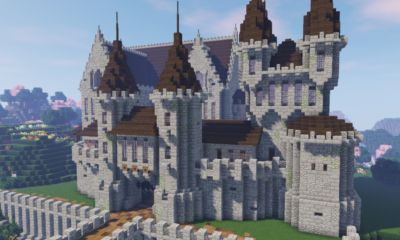 Castle In Minecraft, Minecraft Medieval Village, Minecraft Castle Blueprints, Minecraft Castle Designs, Minecraft Kingdom, Minecraft Mansion, Bangunan Minecraft, Easy Minecraft Houses, Minecraft House Tutorials