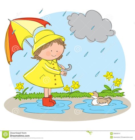 Spring Season Royalty Free Stock Images - Image: 16833319 Rainy Season Pictures, Rainy Season Essay, Summer Season Images, Summer Season Drawing, Rainy Day Drawing, Rainy Day Pictures, Scenery Drawing For Kids, Drawing Competition, Drawing Lessons For Kids