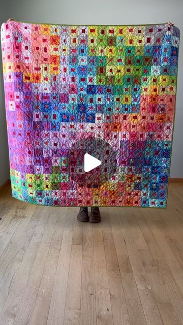 Susan B. Anderson on Instagram: "Here is my version of @trowstudios Terry Rowland’s Colorwash quilt design. You can find her fantastic tutorials for this quilt and more on her YouTube channel. She is a pretty amazing quilter, you’ll be properly blown away by her work. I first saw these tiny 3.5” blocks being made by Kate of @kateatthelasthomelyhouse and I loved how they are so freewheeling and scrappy. Check out Kate’s quilt, too. It is gorgeous, scrappier and bigger than mine but her quilt was definitely my inspiration. * I used charm packs of @tulapink True Colors collection for my blocks and I kept most all of the centers in some shade of scrappy red. There are a few of the blocks that do not have a red center. * Since I started with 5” squares with the added center I used my @accuqui Kim Schaefer Quilts, Terry Rowland Scrap Quilts, Terry Rowland Color Wash Quilt, Colourwash Quilt, Terry Rowland, Colorwash Quilts, Patch Work Quilt, Interesting Quilts, Quilt Scraps